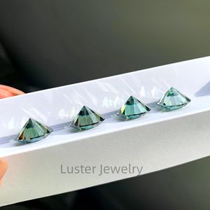 Lustergem بالجملة جودة عالية VVS جولة لامعة فضفاضة الاصطناعية الخضراء المويسانيتي الماس - Product Image 5