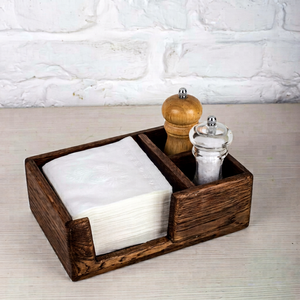 Premium Handmade Wooden Table <b>Tissue</b> Holder Decorative Napkin Stand Modern Multi-Purpose Eco-Friendly Home Kitchen Organizer - Product Image 1
