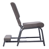 Chaises d'église empilables en tissu avec logo moderne entrelacé rouge, bleu, violet, noir pour auditorium, cinéma, hôtel, école