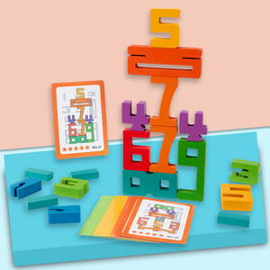New Design <b>Wooden</b> 3D Alphanumeric Building <b>Blocks</b> Colorful Rainbow 123 Number Educational Toys for Kids CE CPC Certified - Product Image 5