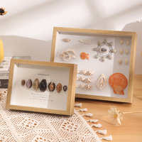Cadre photo 3D creux à prix abordable, en MDF, fait main, pour fleurs séchées et argile, style moderne