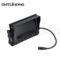 Monitor AHD de 7 Pulgadas con Pantalla Cuádruple de 1080P y 4 Canales para Sistema de Cámara de Visión Trasera de Camiones, Autobuses y Autocaravanas