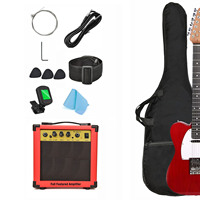 Amplifier Gitar Elektrik Bersertifikasi ST FCC 10 Watt dengan Lapisan Mengkilap - Kit Lengkap Ramah Pemula Termasuk Tuner, Tas & Tali Gantung