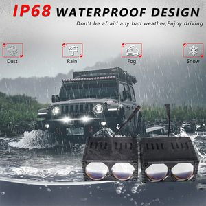 Luces SENLO para Auto y <span class=keywords><strong>Moto</strong></span>, Foco de Doble Lente, Luces Auxiliares Delanteras para Parrilla, Luces Antiniebla, Aptas para Todoterreno, Camionetas y SUV - Product Image 5