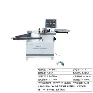 Furniture Trimming Wood PVC Arm Curve Edge Banding Machine With Trimming Buffing Cleaning