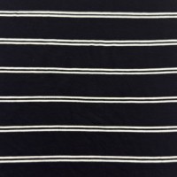 Tissu en rayonne viscose et élasthanne 220 GSM, tricot jersey simple extensible à rayures horizontales teintes en fil pour t-shirts et robes, vente en gros