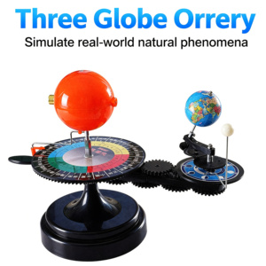 Modelo de Sol, Tierra y Luna Orrery, Telurio de 3 Esferas con Enlace Mecánico para Eclipse Solar y Lunar, Herramienta de Enseñanza de Ciencias y Geografía - Product Image 1