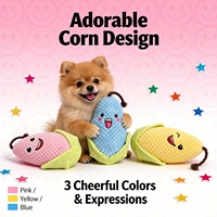 Jouets pour chiens en peluche mignons en forme de maïs, couineurs, doux, résistants aux morsures, interactifs, à motif de dessin animé, anti-ennui pour