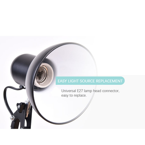 Bảo vệ mắt đèn làm việc ánh sáng đọc sách nghiên cứu dẫn bảng clip kẹp bàn đèn E27 trang trí bàn ánh sáng có thể gập lại ban đêm gấp - Product Image 5