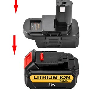 Adaptador Convertidor de Batería RYOBI para Herramientas Eléctricas Dewalt 20V y <span class=keywords><strong>Milwaukee</strong></span> <span class=keywords><strong>M18</strong></span> 18V, Convertidor DM18RL DM20ROB con USB - Product Image 3