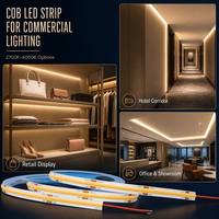 Bande LED COB Haute Densité 24V, Bandes LED, Ruban LED, Éclairage LED COB 12V, Lumières Intelligentes 12V, Flexible