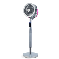 Ventilateur sur pied intelligent à commande vocale, purificateur d'air à ions négatifs pour aromathérapie, ventilateur de sol oscillant 3D 60W à faible consommation pour usage domestique