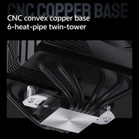 SNOWMAN AX660 Dual Towers Cost-Effective 2 Fans ARGB PC CPU Radiator With 6 Heatpipes Colorful Lighting Cooler