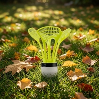 Volants de badminton en nylon coupe-vent, lot de 12, vol stable et durable, base en liège solide, excellente performance de vol, entraînement en extérieur, CE ISO9001
