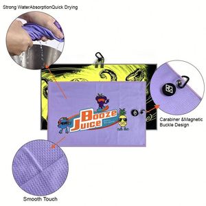 Custom Logo and <b>Microfiber</b> Waffle <b>Towel</b> With Printing Golf Bags - Product Image 3