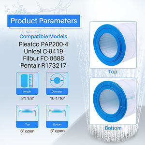 Cartucho de Filtro de Agua para Piscina de 6 Pulgadas C-9419, Compatible con Predator 200, PENTAIR Clean & Clear 200, Pleatco PAP200 - Product Image 3