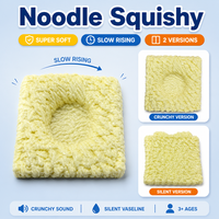 Jouet Squishy Zhaoan Mignon en Forme de Nouilles, en TPR, à Remontée Lente, Son Croquant, Anti-Stress, Sensoriel, ASMR, pour une Sensation Étrangement Satisfaisante