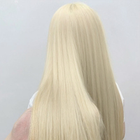 Extensions de cheveux lisses en fibres synthétiques résistantes aux hautes températures, très vendues, tissées à la machine, double trame, cheveux teints
