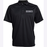 Polo de Performance à Logo Réfléchissant en Coton Coupe Classique, T-shirt Sport Polo pour Agent de Sécurité Personnalisé Décontracté