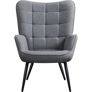 Chaise de canapé élégante et bon marché, vente en gros, chaise longue de bureau à capitonner pour <span class=keywords><strong>salon</strong></span>, chaise d'appoint rembourrée avec <span class=keywords><strong>pouf</strong></span> - Product Image 2