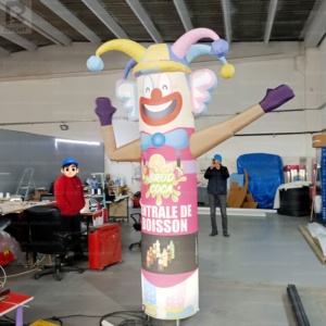 Clown gonflable géant de 2,5 m avec logo personnalisé, éclairage LED, danseur d'air lumineux, modèle publicitaire pour la promotion de marque/vente au détail - Product Image 5
