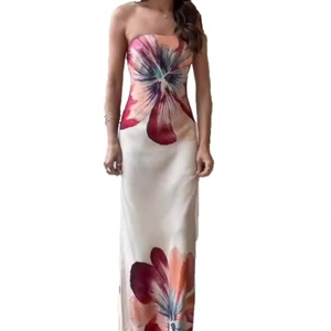 Robes mi-longues sexy à imprimé tendance pour femmes, sur mesure, OEM, de haute qualité, style bustier, vente en gros - Product Image 1