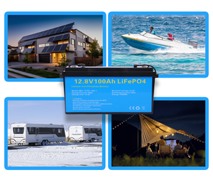 EU Stock глубокий цикл 12 В 24 В 50Ah 100Ah 200Ah LiFePO4 литий-ионные перезаряжаемые солнечные батареи системы хранения с BMS - Product Image 3