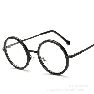 Harry Potter Style Round <b>Eyeglasses</b> <b>Frames</b> Full Rim Metal Unisex Anti Uv Clear Lens For Cosplay And Daily Wear - Product Image 3