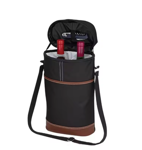 Travel 2 Bottle Wine Tote Carrier Leakproof & Insulated Padded Versatile Wine Cooler Bag - Product Image 1