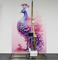 Machine d'impression murale 3D UV jet d'encre à vernis numérique pour dessiner des images sur du béton/verre et céramique