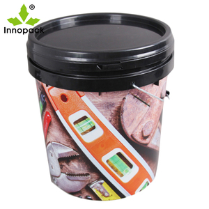 ถังพลาสติกสีดำพิมพ์สีเต็มรูปแบบ15L 10L 20L ขนาดสำหรับถังกลองและถัง - Product Image 6