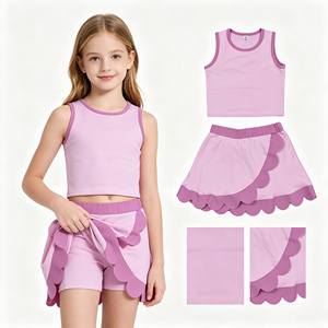 Wholesale Toddler Girls <b>Pink</b> <b>Wrap</b> Style Yoga Dress, Sleeveless Athletic Dress with Ruffle Trim & Bow Detail, Kids Tennis & Dance - Product Image 5
