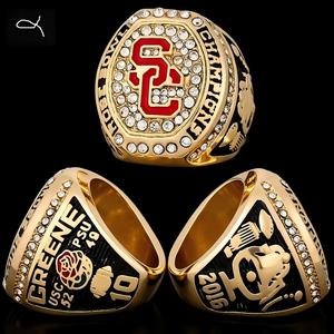 Bague de championnat de rugby universitaire NCAA 2016-2017 de l'Université du <span class=keywords><strong>Southern</strong></span> <span class=keywords><strong>California</strong></span> Trojans, en alliage, tendance - Product Image 6