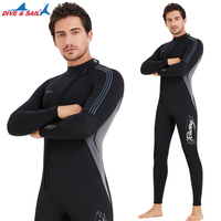 DIVE & SAIL Brust reiß verschluss Neopren 3mm Herren Ganzkörper Tauchen Nass anzug Winter Warm Schwimmen Schnorcheln Surfen Neopren anzug