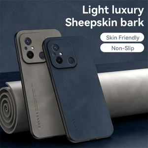 Para <span class=keywords><strong>Redmi</strong></span> 12C PU Funda de cuero para teléfono Piel de oveja Funda trasera de cuero Borde suave Funda móvil - Product Image 2