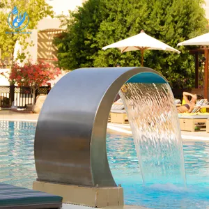 Özelleştirilmiş açık hava yüzme havuzu şelaleler paslanmaz çelik Cascade masaj Spa havuzu şelale duvar