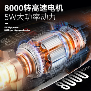 Tondeuse à cheveux numérique Kemei Km-1687, qualité professionnelle de salon, avec moteur à balais haute vitesse 7000-9000 tr/min, charge USB - Product Image 2