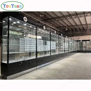 Vitrine de vidro vertical de alta qualidade com luz LED para loja de farmácia, vitrine de fábrica OEM ODM