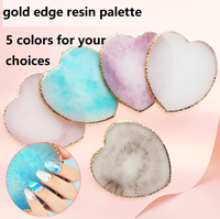 Palette de pierre pour ongles, en forme de cœur, pour nail art, 5 couleurs, 1 pièce