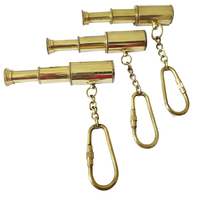 Porte-clés télescopique 3D en laiton, fait main, style vintage nautique, cadeau léger, étanche, couleur personnalisée, décoration intérieure