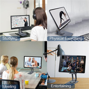 전화 태블릿 책상에 대한 내구성 알루미늄 금속 회전 접이식 휴대 전화 스탠드 홀더 - Product Image 6