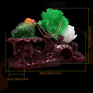 รูปปั้นกบเงินหลิวหลี่ ชื่อ ชุยไป๋ไฉ ของตกแต่งรูปกะหล่ำปลี - Product Image 5