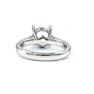 Proveedor de Hong Kong, joyería, gran oferta, oro blanco de alta calidad, Diamante Real, corte brillante, boda clásica, anillo de montaje semi para - Product Image 2