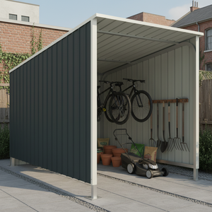 ELS0508-H180 Abri pour bétail <span class=keywords><strong>en</strong></span> métal galvanisé, kits de <span class=keywords><strong>garage</strong></span> extérieur, construction métallique durable, imperméable et facilement assemblable - Product Image 1