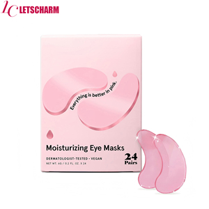 LS012 OEM/ODM Private Label Pink <strong>Eye</strong> Patches - 24 Pairs Collagen &amp; <strong>HA</strong> for Dark Circles Puffiness - Product Image 1