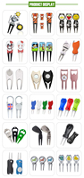 Coffret Cadeau de Golf Personnalisable avec Logo, Incluant Outils de Réparation de Divots, Tees, Marqueurs de Balle, Balles de Sport – 200 Ensembles en Métal Argenté OEM