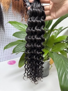 KAMA Vente chaude Extensions de cheveux humains à tresser au crochet 100% vierges Remy Cambodgiennes Couleur naturelle Pointes en plume - Product Image 5