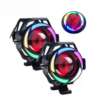 Phare LED modifié pour moto électrique, lumière stroboscopique externe colorée, projecteur à faisceau large U7, lumière de moto