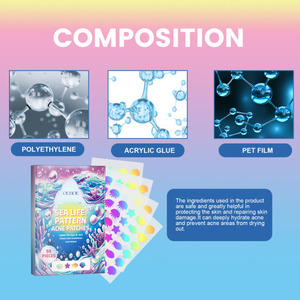 แผ่นแปะสิว EELHOE Marine Collage พร้อมโฟมล้างหน้า แผ่นแปะสิวแบบพกพาหลายรูปทรง - Product Image 4