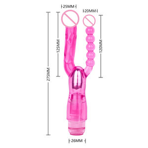 Nouveau gode vibrant à double <span class=keywords><strong>pénétration</strong></span> Dong vibrateur Anal G-Spot Sex Toy - Product Image 5